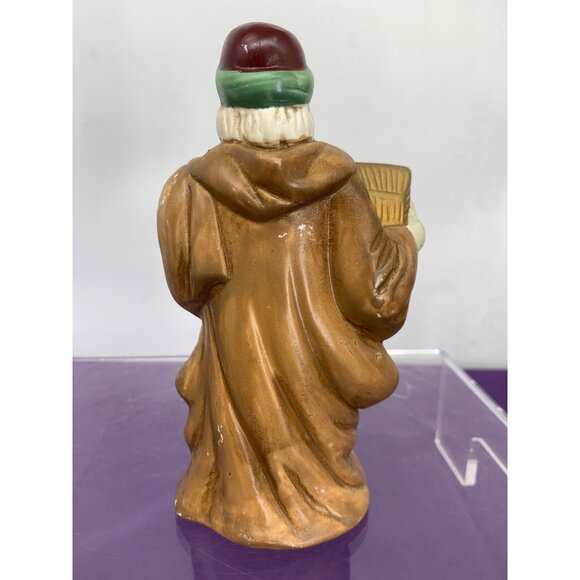 Vintage Kmart Porcelain Standing Wiseman Nativity Figurine 6.5 Inches Tall Tan O - Picture 4 of 9